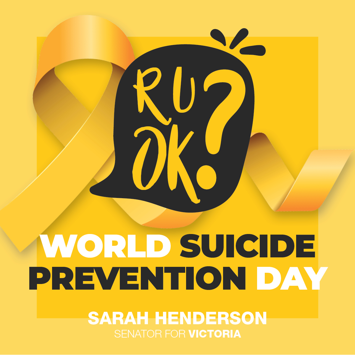 R U Ok Day 2020 Supporting Australians Mental Health During Covid Senator The Hon Sarah Henderson