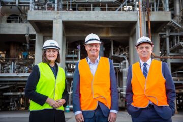 210518 Senator Sarah Henderson, Minister for Energy Angus Taylor and CEO and Managing Director Scott Wyatt